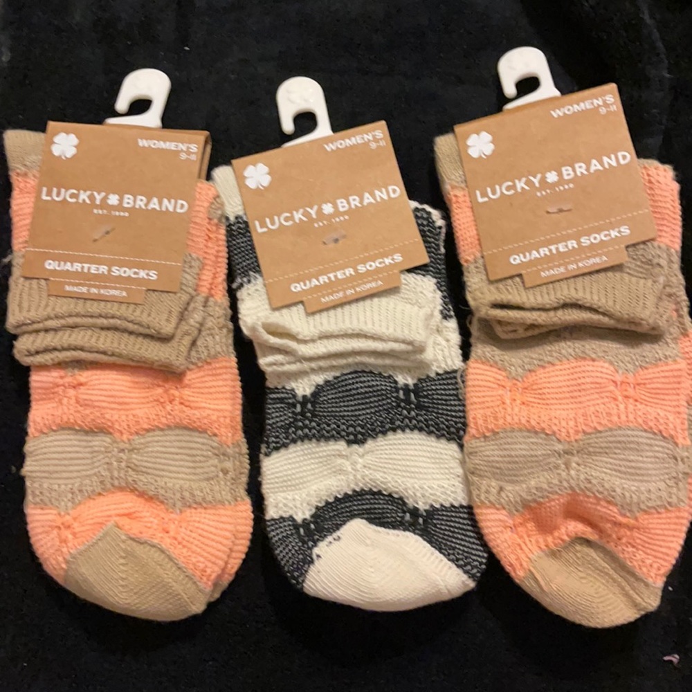 Set of 3 Lucky🍀 Brand Quarter Socks